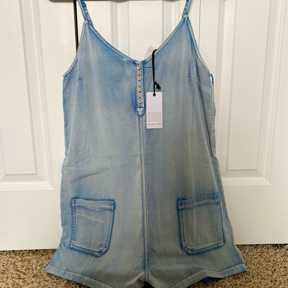 Love Riche denim romper